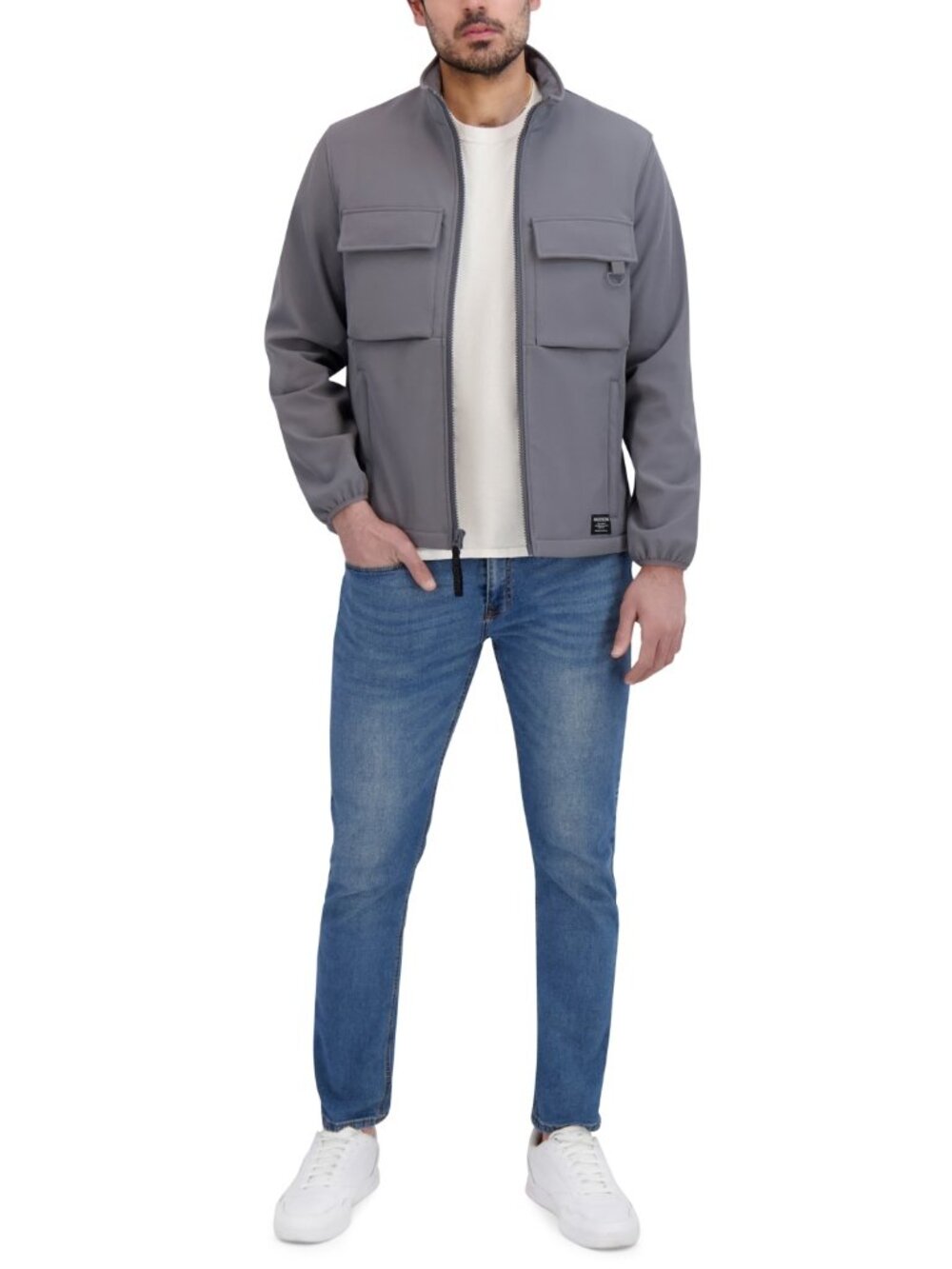 Hudson Men's Soft Shell Utility Jacket - Gray
